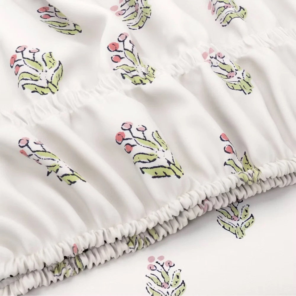 Studio McGee Threshold QUEEN Teen Block PrintSheet Set Pink/Cream NEW